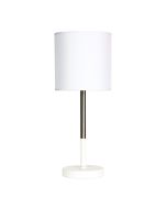 CORDA White Hamptons Table Lamp White and Brass - OL93171WH