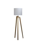 LUND FLOOR LAMP Scandi Inspired Timber Tripod Lamp with Shade - OL93523WH