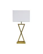 KIZZ TABLE LAMP ANTIQUE BRASS COMPLETE w/SHADE - OL93805AB