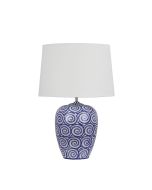 PIPPI Ivory and Blue Ceramic Table Lamp - OL98842