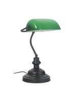 BANKERS LAMP TOUCH BLACK / GREEN ON-OFF - OL99458BK
