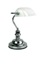 BANKERS LAMP TOUCH CHROME / GLOSS OPAL ON-OFF - OL99458CH