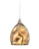PENDANT ES 60W Chrome with Gold Plated Glass ELLIPSE ORDITO3 Cla Lighting