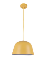 PENDANT ES 40W HAL Matte Yellow Angled DOME PASTEL07A Cla Lighting
