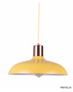 PENDANT ES 40W HAL Matte YELLOW DOME with Copper Lampholder Cover PASTEL14 Cla Lighting