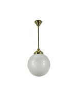 Standard 1/2" 1 Light Rod Set Pendant - 10" Sheffield Sphere - Polished Brass