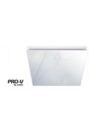 AIRBUS 150 - Premium Quality Side Ducted Exhaust Fan - Square - White Glass Panel - PVPX150WHSQGP