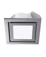 AIRBUS 200 - Premium Quality Side Ducted Exhaust Fan With 10w LED Panel (642Lm) - Extra Low Profile - Square - Silver PVPX200SSSQLED Ventair