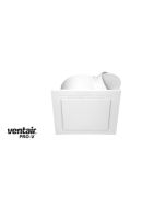 AIRBUS 250 - Premium Quality Side Ducted Exhaust Fan - Extra Low Profile - Square - White PVPX250WHSQ Ventair