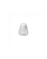 Curved Ribbed Glass Shade Clear 20W Q573-CL Superlux