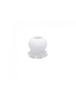 Glacee Ribbed Glass Shade White Q723 Superlux