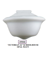 Victorian 16" Schoolhouse Opal Matt Glass