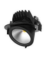 Scoop 25 Watt Dimmable Round LED Downlight Black / Warm White - 20453	
