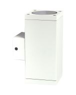 KUBE TWIN White SG Quality Outdoor Wall Light in White - SG71202WH