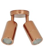 Shadow 12W 240V LED Double Adjustable Wall Pillar Light Copper / White - 49166	