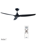SKYFAN - 60"/1500mm Glass Fibre Composite 3 Blade DC Ceiling Fan - Black - Indoor/Covered Outdoor  - SKY1503BL