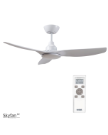 SKYFAN - 52"/1300mm Glass Fibre Composite 3 Blade DC Ceiling Fan with 20W Tri CCT LED Light - White - Indoor/Covered Outdoor  - SKY1303WH-L