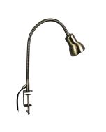 SCOPE Antique Brass Adjustable Gooseneck Clamp Lamp - SL98431AB