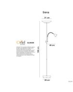 SIENA BR CHROME LED M&C FLOOR LAMP - SL98599BC