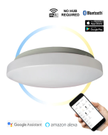 LED Smart White Round Dimmable Tri-CCT Oyster Light SMTOYS1