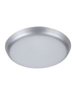 Solar 15 Watt Slimline Dimmable Round LED Ceiling Light Silver / Warm White - 20902	