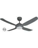 Spinika II 1300mm Glass Fibre Composite 4 Blade Ceiling Fan with True Spin Technology™ motor and Tri Colour Dimmable LED Light included SPIN1304TI-L