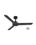 SPYDA - 50"/1250mm Fully Moulded PC Composite 3 Blade Ceiling Fan in Walnut - Indoor/Outdoor/Coastal SPY1253NWN Ventair