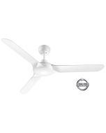 SPYDA - 50"/1250mm Fully Moulded PC Composite 3 Blade Ceiling Fan in Satin White - Indoor/Outdoor/Coastal SPY1253NWH Ventair