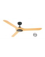 SPYDA - 62"/1570mm Fully Moulded PC Composite 3 Blade Ceiling Fan in Bamboo - Indoor/Outdoor/Coastal (not light adaptable)  - SPY1573NBAM