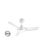 SPYDA - 36"/900mm Fully Moulded PC Composite 3 Blade Ceiling Fan in Satin White - Indoor/Outdoor/Coastal SPY903WH Ventair