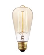 25W Vintage ST64 Carbon filament lamp E27 2700K Warm White - LUS60007