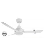 STANZA - 48"/1220mm Glass Fibre Composite 3 Blade Ceiling Fan with 2x B22 Lamp Holder and Remote - White - Indoor/Covered Outdoor  - STA1203WH-LR