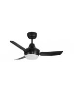 STANZA - 36" 3 Blade Ceiling Fan - Black - With B22 Lamp holder Indoor Covered Outdoor - STA903BL-L