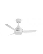 STANZA - 36" 3 Blade Ceiling Fan - White - With B22 Lamp holder Indoor Covered Outdoor - STA903WH-L