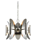 PENDANT SES X 10 Polished Nickel Hardware with Stainless Steel STRATO1 Cla lighting
