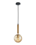 Interior Bronze Amber Spherical Glass Pendant Lights TRATTINO1