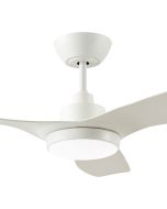 Ventair DC3 Ceiling Fan with CCT LED Light & Wall Control – White 48″ DC31203WH-LWC