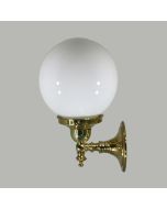 Koscina 1 Light Wall Light - 6" Opal Gloss Sphere / Polished Brass