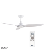 SKYFAN - 48"/1200mm Glass Fibre Composite 3 Blade DC Ceiling Fan with 20W Tri CCT LED Light - White - Indoor/Covered Outdoor  - SKY1203WH-L