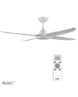 White Ventair Skyfan 56" (1400mm) 4 Blade DC Ceiling Fan with 20W Tri Colour LED Light and Remote - SKY1404WH-L