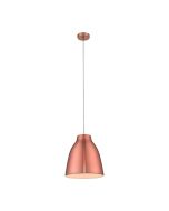 Zoey 260mm 1 Light Pendant Brushed Copper - 31375